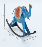 Rocking elephant Iron Animal Figurine table decor