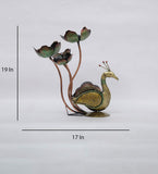 Peacock Tealight Bird Figurine table decor