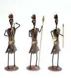 Soldier Human Figurine Set Of 3 table decor
