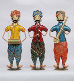 Punjabi Musician Men Human Figurine, Set of 3 table decor