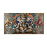Ganesh Ji Vintage Wall Painting – Sacred Art for Interiors