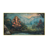 Sacred Hindu Vintage Wall Canvas – Lord Ganesh Artwork