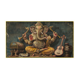 Elegant Ganesha Vintage Wall Art – Hindu God Painting