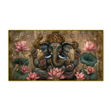 Divine Lord Ganesha in Antique Finish – Sacred Wall Hanging