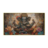 Classic Ganesha Canvas – Vintage Finish for Home Temple