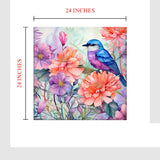 Charming Birds with Flower Delightful Wall Paintings