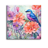 Charming Birds with Flower Delightful Wall Paintings