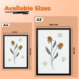 Green and Orange Botanical Photo Framed Wall Art for Home Décor
