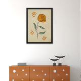 Elegant Nature Inspired Orange Floral Botanical Photo Frame Wall Art