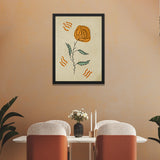 Elegant Nature Inspired Orange Floral Botanical Photo Frame Wall Art