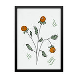 Elegant Botanical Floral Plant Photo Frame Wall Art