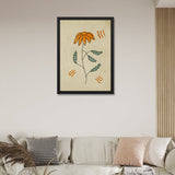 Elegant Botanical Orange Floral Plant Photo Frame for Home and Office Décor