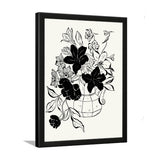Vintage Botanical Black and White Floral Photo Frame Wall Art
