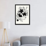 Vintage Botanical Black and White Floral Photo Frame Wall Art