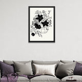 Vintage Botanical Black and White Floral Photo Frame Wall Art