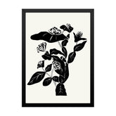 Black and White Botanical Floral Photo Frame Wall Art for Home and Office Décor