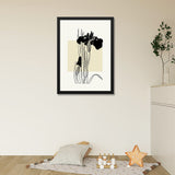 Black and White Botanical Floral Photo Frame Wall Art Painting for Wall Décor