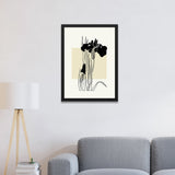 Black and White Botanical Floral Photo Frame Wall Art Painting for Wall Décor