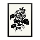 Black & White Botanical Rose Floral Photo Frame Wall Art for Wall Décor