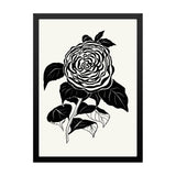 Black & White Botanical Rose Floral Photo Frame Wall Art for Wall Décor