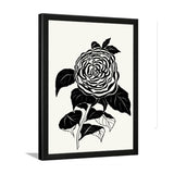 Black & White Botanical Rose Floral Photo Frame Wall Art for Wall Décor