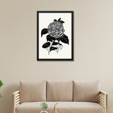 Black & White Botanical Rose Floral Photo Frame Wall Art for Wall Décor