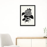 Black & White Botanical Rose Floral Photo Frame Wall Art for Wall Décor
