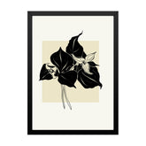 Black & White Botanical Floral Photo Framed Wall Art