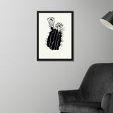 Abstract Modern Black and White Floral Photo Frame Wall Art