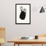 Abstract Modern Black and White Floral Photo Frame Wall Art