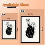 Abstract Modern Black and White Floral Photo Frame Wall Art