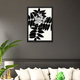 Tropical Botanical Floral Framed Art Painting for Home and Office Décor