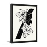 Black and White Floral Wall Art Photo Frame Painting
