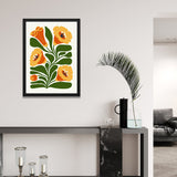 Yellow & Orange Modern Floral Wall Art Photo Frame Painting