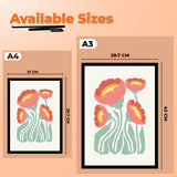 Pink Floral Wall Art Photo Frame Painting for Wall Décor