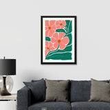 Soft Pink Abstract Botanical Floral Wall Art Photo Frame for Wall Décor