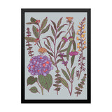 Multicolor Wild Floral Wall Art Painting with Black Frame