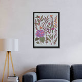 Multicolor Wild Floral Wall Art Painting with Black Frame