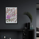 Multicolor Wild Floral Wall Art Painting with Black Frame