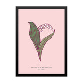 Wildflower Botanical Art Frame Painting for Wall Décor
