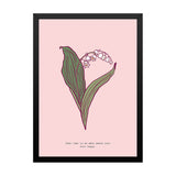 Wildflower Botanical Art Frame Painting for Wall Décor