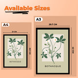 Floral Wall Art with Black Frame for Home Decor