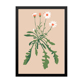 Wildflower Botanical Black Framed Decorative Wall Art Painting