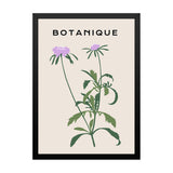 Delicate Purple Floral Botanical Prints Wall Art Painting with Black Frame