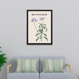 Delicate Purple Floral Botanical Prints Wall Art Painting with Black Frame
