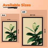 Tropical Leaf Framed Poster Paining for Home and Office Décor