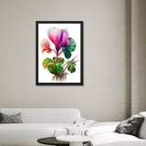 Tropical Abstract Pink Floral Wall Art Poster Paining for Home Décor