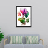 Tropical Abstract Pink Floral Wall Art Poster Paining for Home Décor