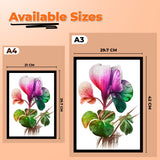Tropical Abstract Pink Floral Wall Art Poster Paining for Home Décor