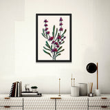 Abstract Purple Floral Digital HD Print/Poster Framed Wall Painting